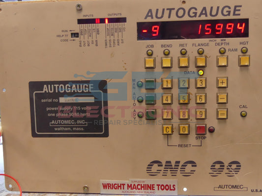 Autogauge CNC 99 Control Panel – Repair Service