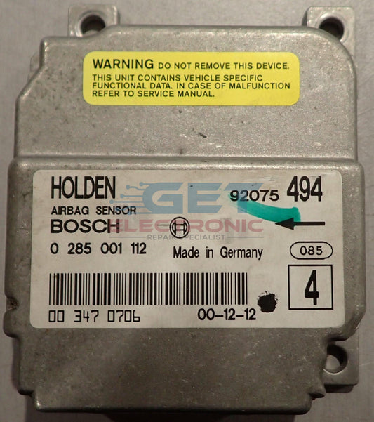 Holden SRS Airbag Module Reset / Repair - Bosch 0 285 001 112