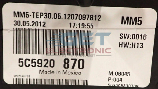 Volkswagen Beetle (A5/5C generation, 2011–2019) Cluster repair / Data cloning service