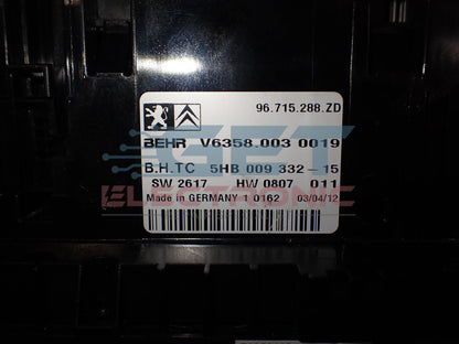 Citroen C5 Climate control module 2012 Repair