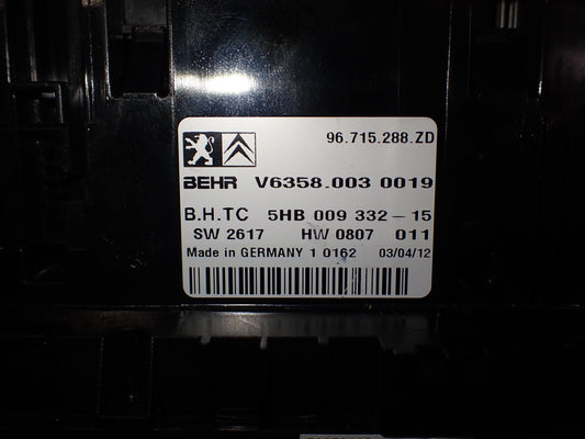 Citroen C5 Climate control module 2012 Repair