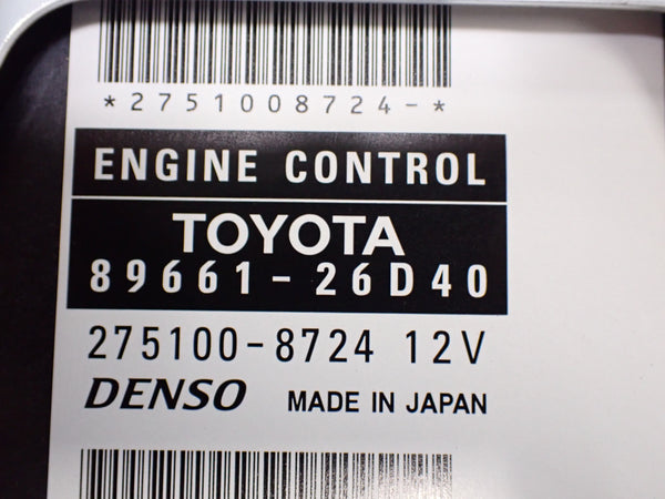 89661-26D40 275100-8724 TOYOTA DENSO ECU