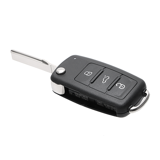 Volkswagen VW 3 button remote flip key fob case