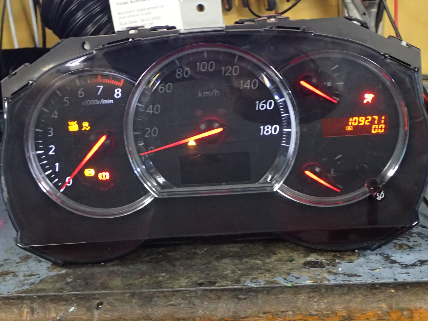 NISSAN TEANA Back lighting Instrument Cluster repair