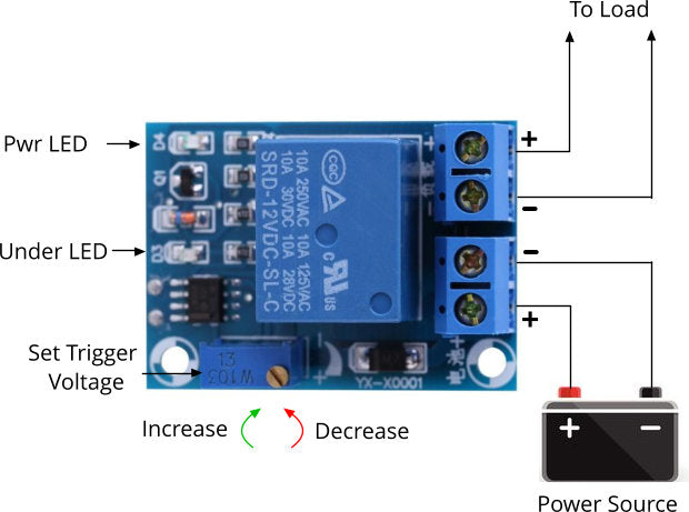 12V Under Voltage Cutout Module yx-x0001 – Get Electronic NZ